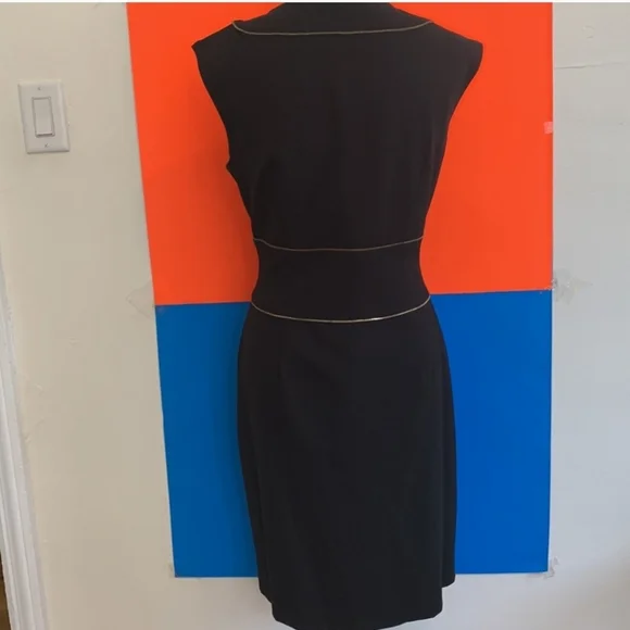 Calvin Klein Black Dress with Gold Zipper - Picture 2 of 4